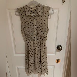 Sweet Rain Button Down Dress Sz M .